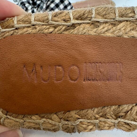 Mudo Collection Black and White Gingham Slide Sandals Size 39 / US 8 - Picture 7 of 8